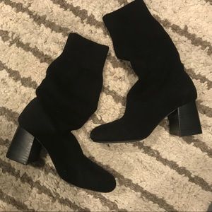 Black sock booties